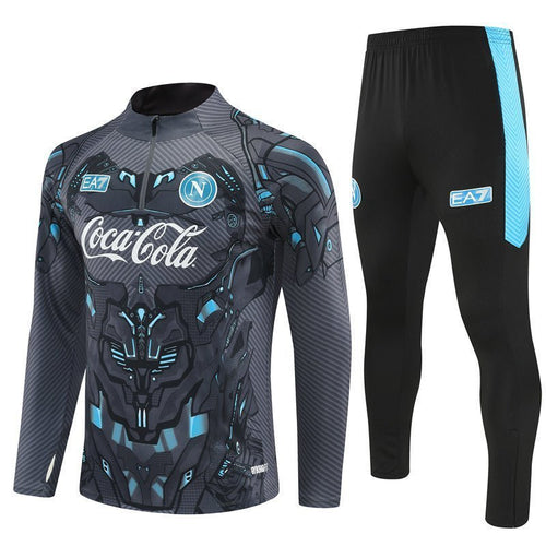 25/26 Napoli Training Black Kids Size Tracksuit from FootballPrestige.com - Premium Football Kits