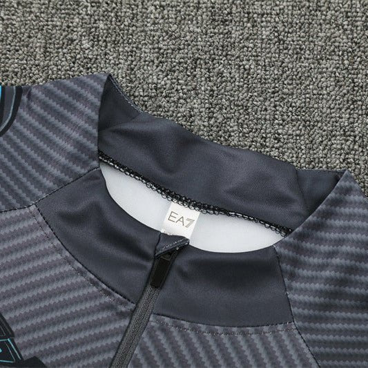 25/26 Napoli Training Black Kids Size Tracksuit from FootballPrestige.com - Premium Football Kits