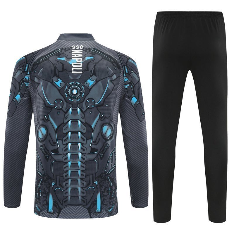 25/26 Napoli Training Black Kids Size Tracksuit from FootballPrestige.com - Premium Football Kits