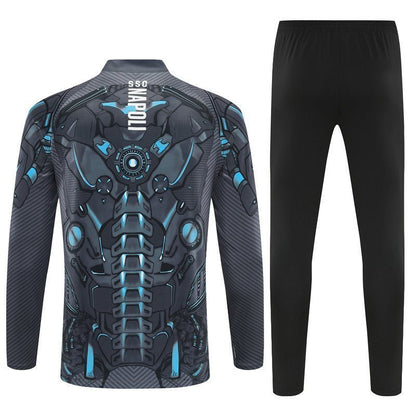 25/26 Napoli Training Black Kids Size Tracksuit from FootballPrestige.com - Premium Football Kits