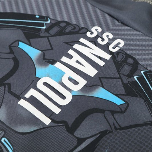 25/26 Napoli Training Black Kids Size Tracksuit from FootballPrestige.com - Premium Football Kits