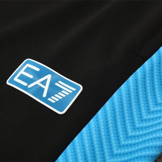 25/26 Napoli Training Black Tracksuit from FootballPrestige.com - Premium Football Kits