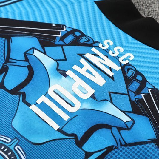 25/26 Napoli Training Blue Kids Size Tracksuit from FootballPrestige.com - Premium Football Kits