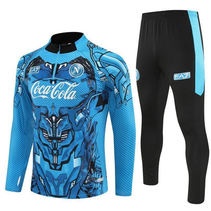 25/26 Napoli Training Blue Kids Size Tracksuit from FootballPrestige.com - Premium Football Kits