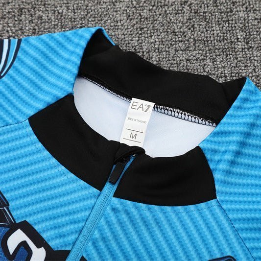 25/26 Napoli Training Blue Tracksuit from FootballPrestige.com - Premium Football Kits