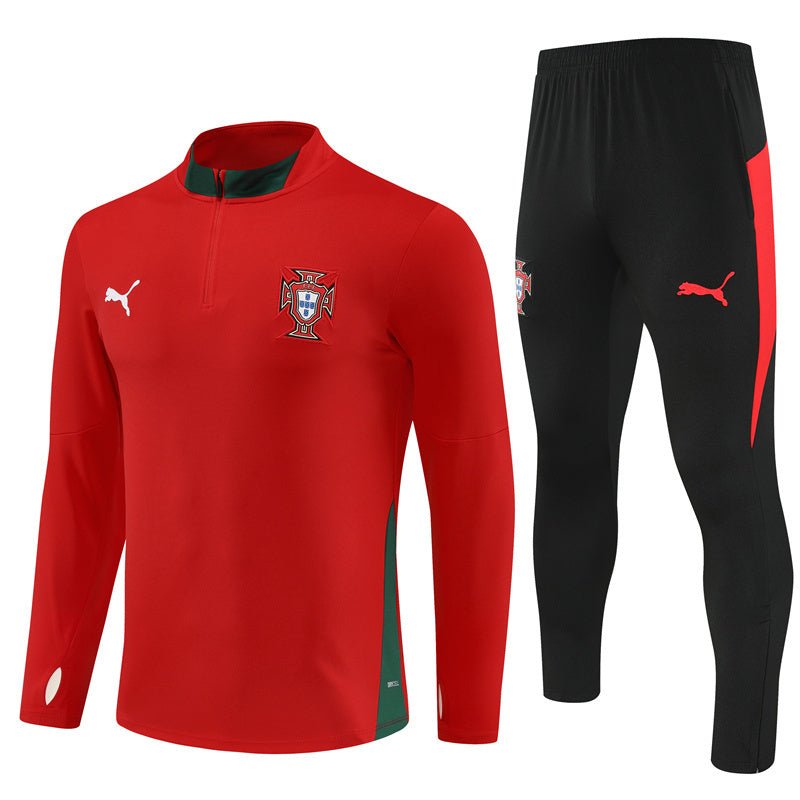 25/26 Portugal Training Red Tracksuit from FootballPrestige.com - Premium Football Kits