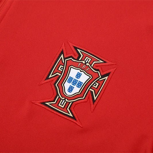 25/26 Portugal Training Red Tracksuit from FootballPrestige.com - Premium Football Kits