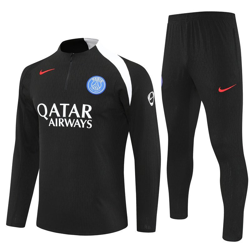 25/26 PSG Training Black Kids Size Tracksuit from FootballPrestige.com - Premium Football Kits