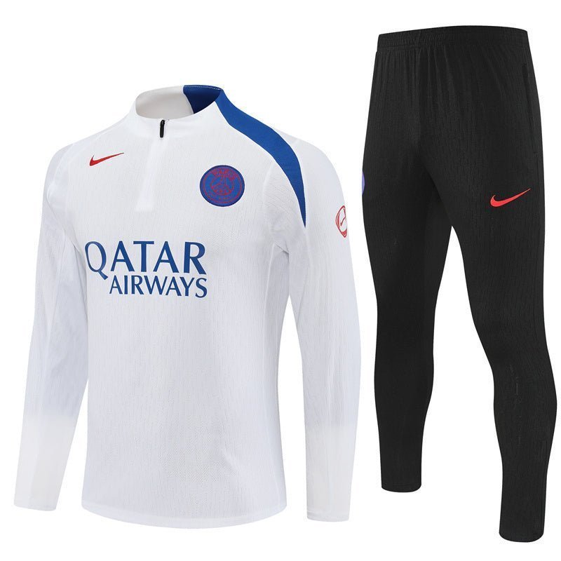 25/26 PSG Training White Kids Size Tracksuit from FootballPrestige.com - Premium Football Kits