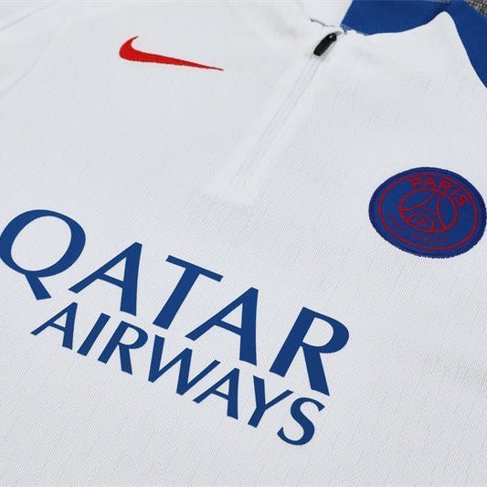 25/26 PSG Training White Tracksuit from FootballPrestige.com - Premium Football Kits