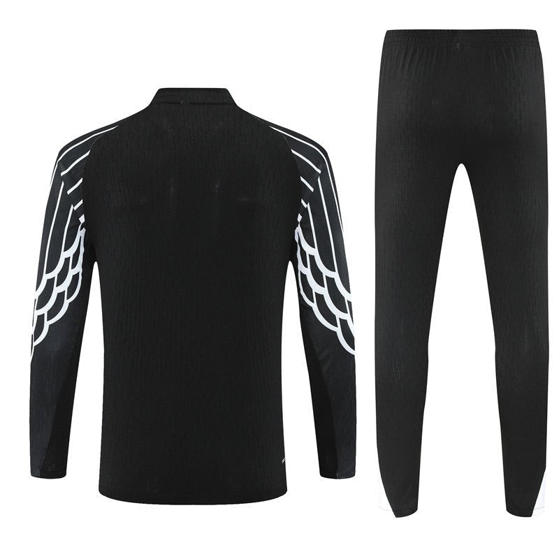 25/26 PSG x Jordan Black Kids Size Tracksuit from FootballPrestige.com - Premium Football Kits