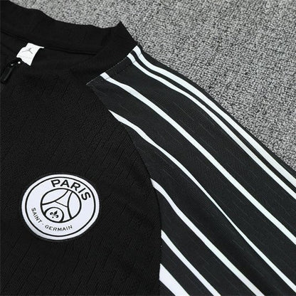 25/26 PSG x Jordan Black Kids Size Tracksuit from FootballPrestige.com - Premium Football Kits