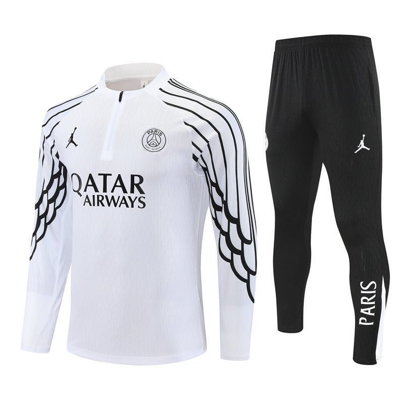 25/26 PSG x Jordan White Kids Size Tracksuit from FootballPrestige.com - Premium Football Kits