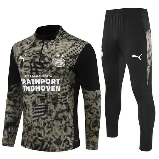 25/26 PSV Training Black Kids Size Tracksuit from FootballPrestige.com - Premium Football Kits