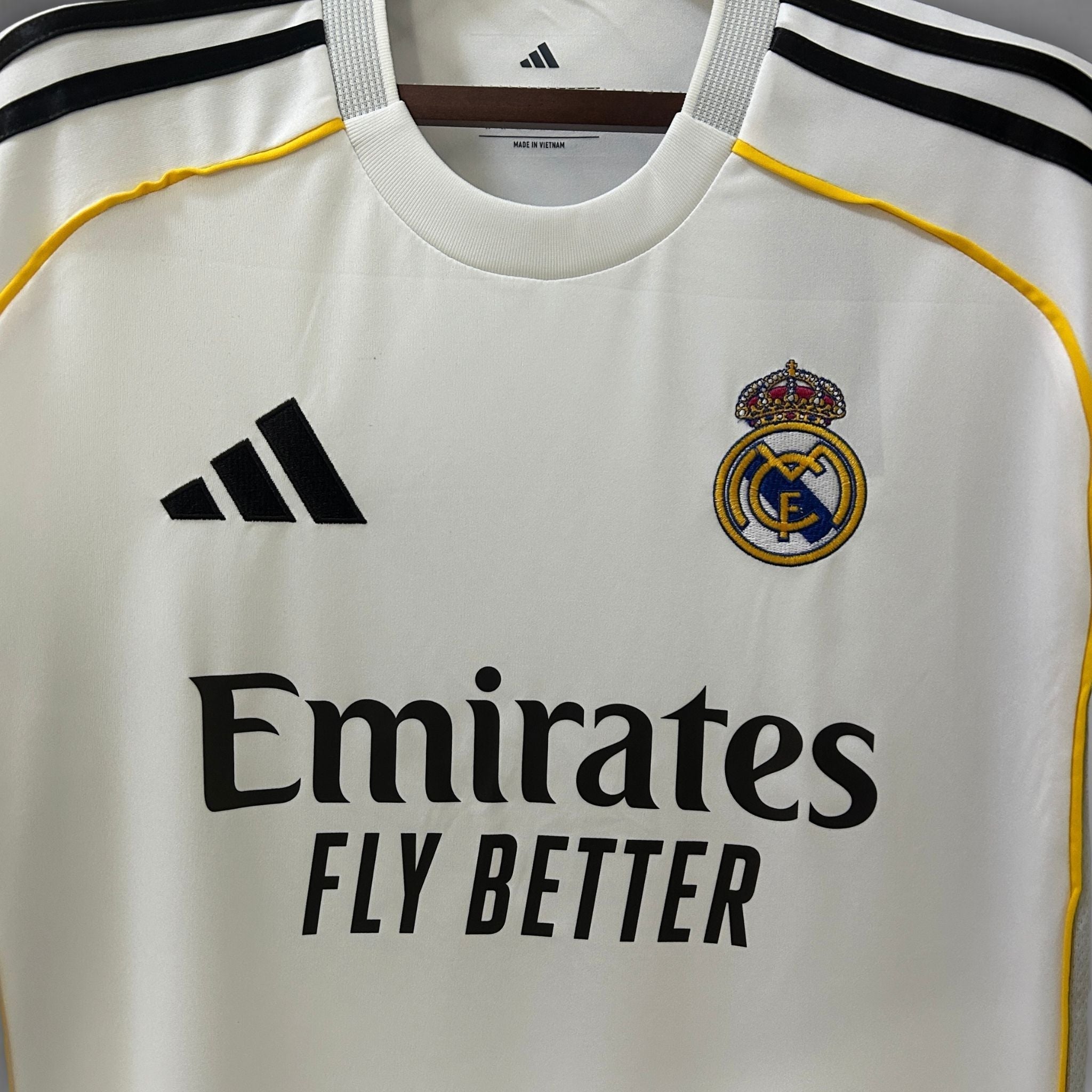 25/26 Real Madrid Home Kit from FootballPrestige.com - Premium Football Kits