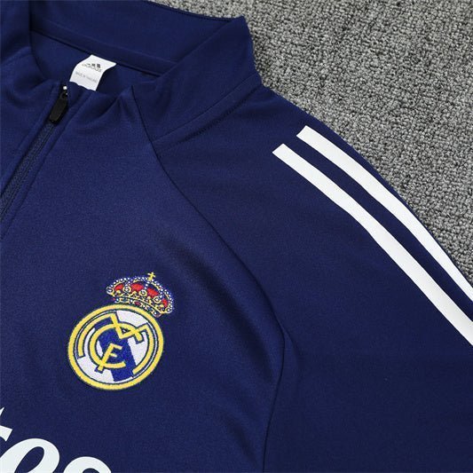 25/26 Real Madrid Training Blue Kids Size Tracksuit from FootballPrestige.com - Premium Football Kits