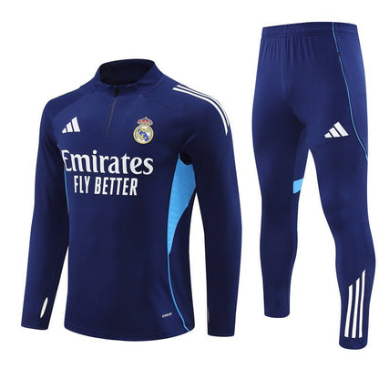 25/26 Real Madrid Training Blue Tracksuit from FootballPrestige.com - Premium Football Kits