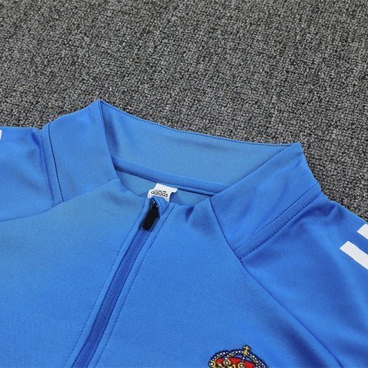 25/26 Real Madrid Training Light Blue Tracksuit from FootballPrestige.com - Premium Football Kits