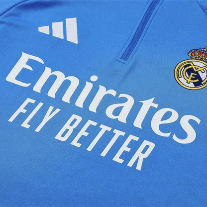 25/26 Real Madrid Training Light Blue Tracksuit from FootballPrestige.com - Premium Football Kits