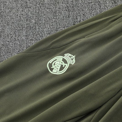 25/26 Real Madrid Training Lime Green Kids Size Tracksuit from FootballPrestige.com - Premium Football Kits