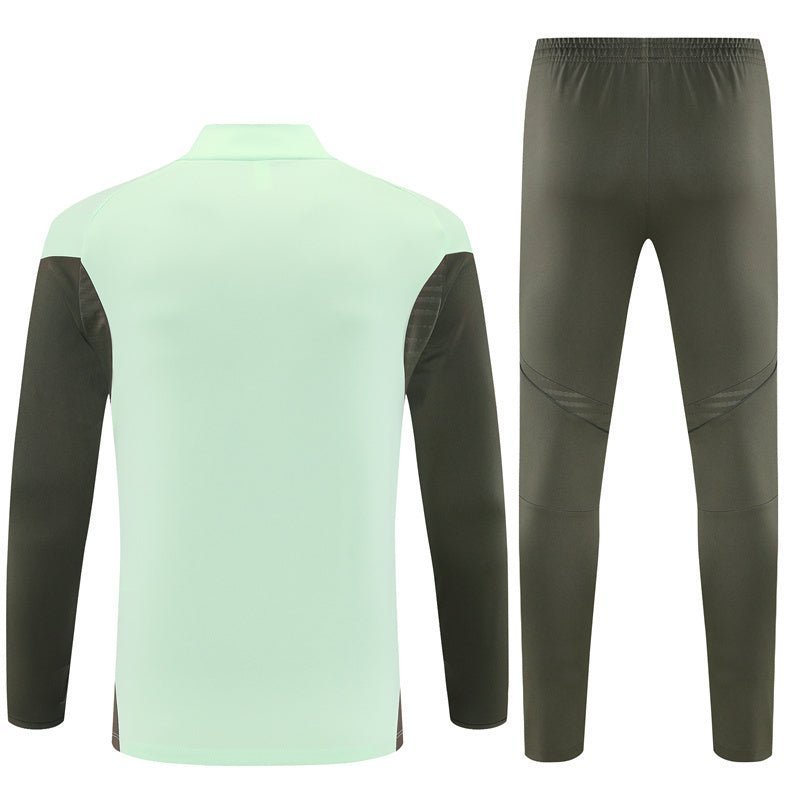 25/26 Real Madrid Training Lime Green Kids Size Tracksuit from FootballPrestige.com - Premium Football Kits
