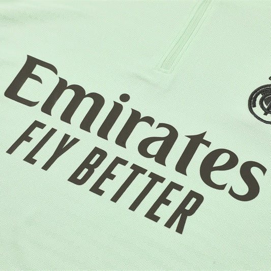 25/26 Real Madrid Training Lime Green Kids Size Tracksuit from FootballPrestige.com - Premium Football Kits