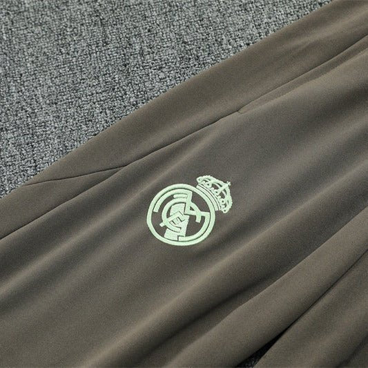 25/26 Real Madrid Training Lime Green Kids Size Tracksuit from FootballPrestige.com - Premium Football Kits