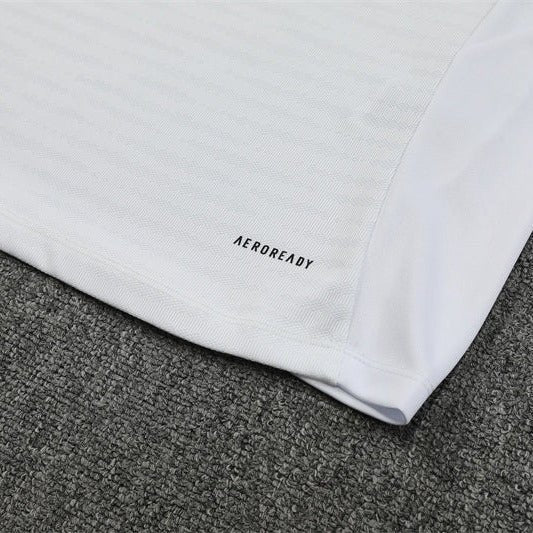 25/26 Real Madrid Training White/Light Blue Kids Size Tracksuit from FootballPrestige.com - Premium Football Kits