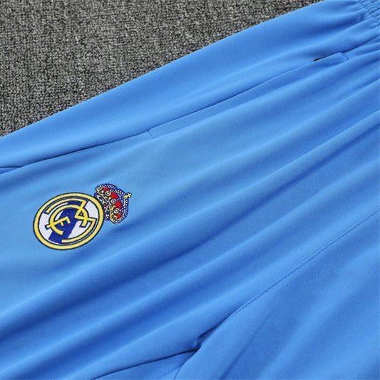 25/26 Real Madrid Training White/Light Blue Kids Size Tracksuit from FootballPrestige.com - Premium Football Kits
