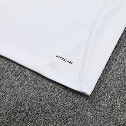 25/26 Real Madrid Training White/Light Blue Tracksuit from FootballPrestige.com - Premium Football Kits