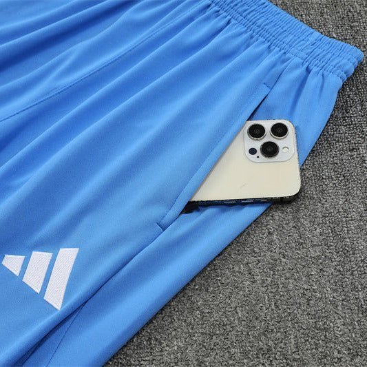 25/26 Real Madrid Training White/Light Blue Tracksuit from FootballPrestige.com - Premium Football Kits