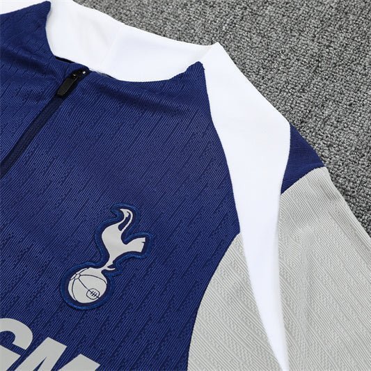 25/26 Tottenham Training Blue Kids Size Tracksuit from FootballPrestige.com - Premium Football Kits