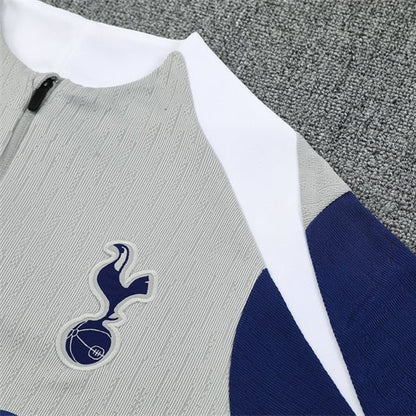 25/26 Tottenham Training Grey Kids Size Tracksuit from FootballPrestige.com - Premium Football Kits