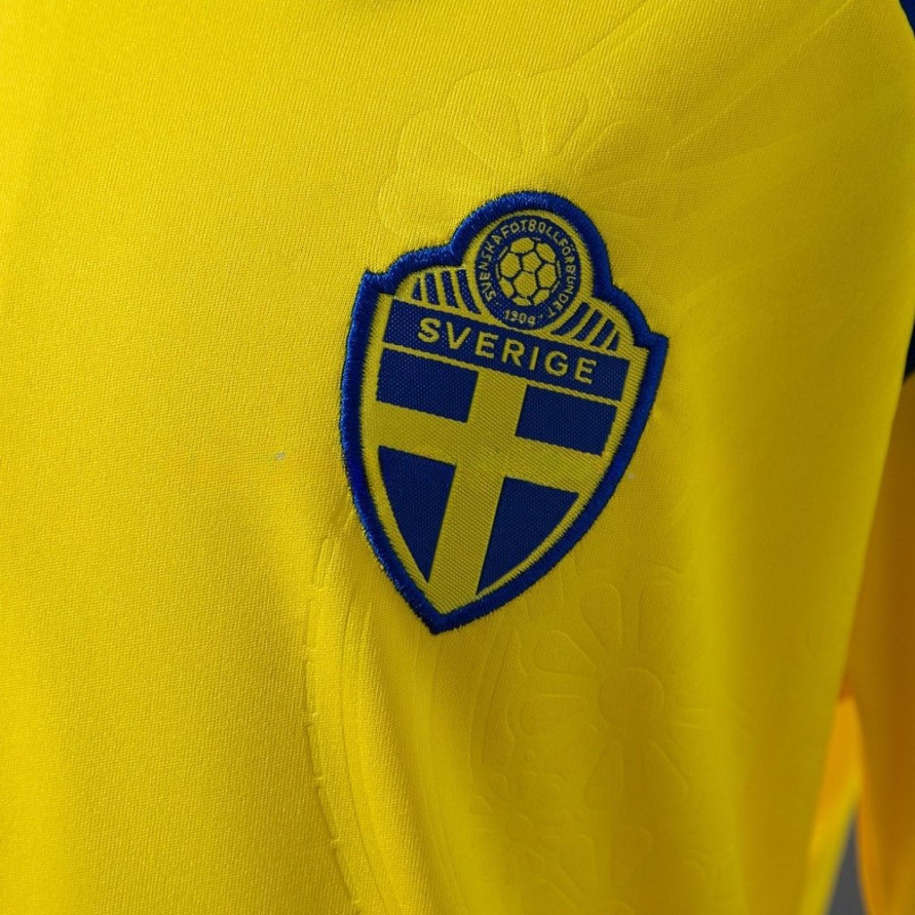 2026 Sweden Home Kids Size Kit from FootballPrestige.com - Premium Football Kits
