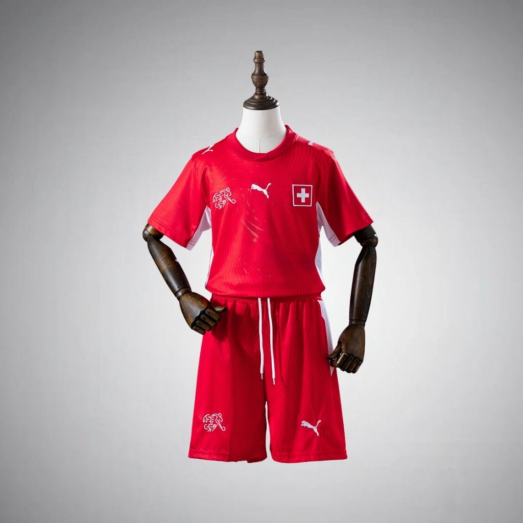 2026 Switzerland Home Kids Size Kit from FootballPrestige.com - Premium Football Kits
