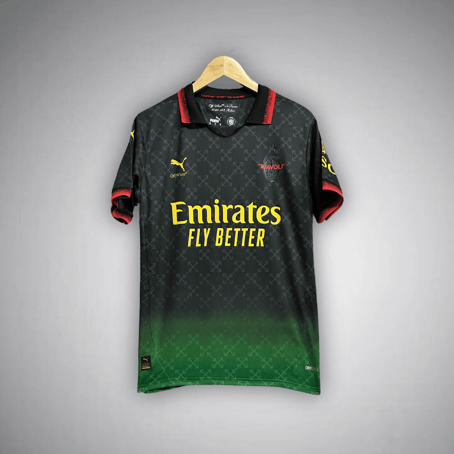 AC Milan x Off - White "Diavoli" Premium Kit from FootballPrestige.com - Premium Football Kits