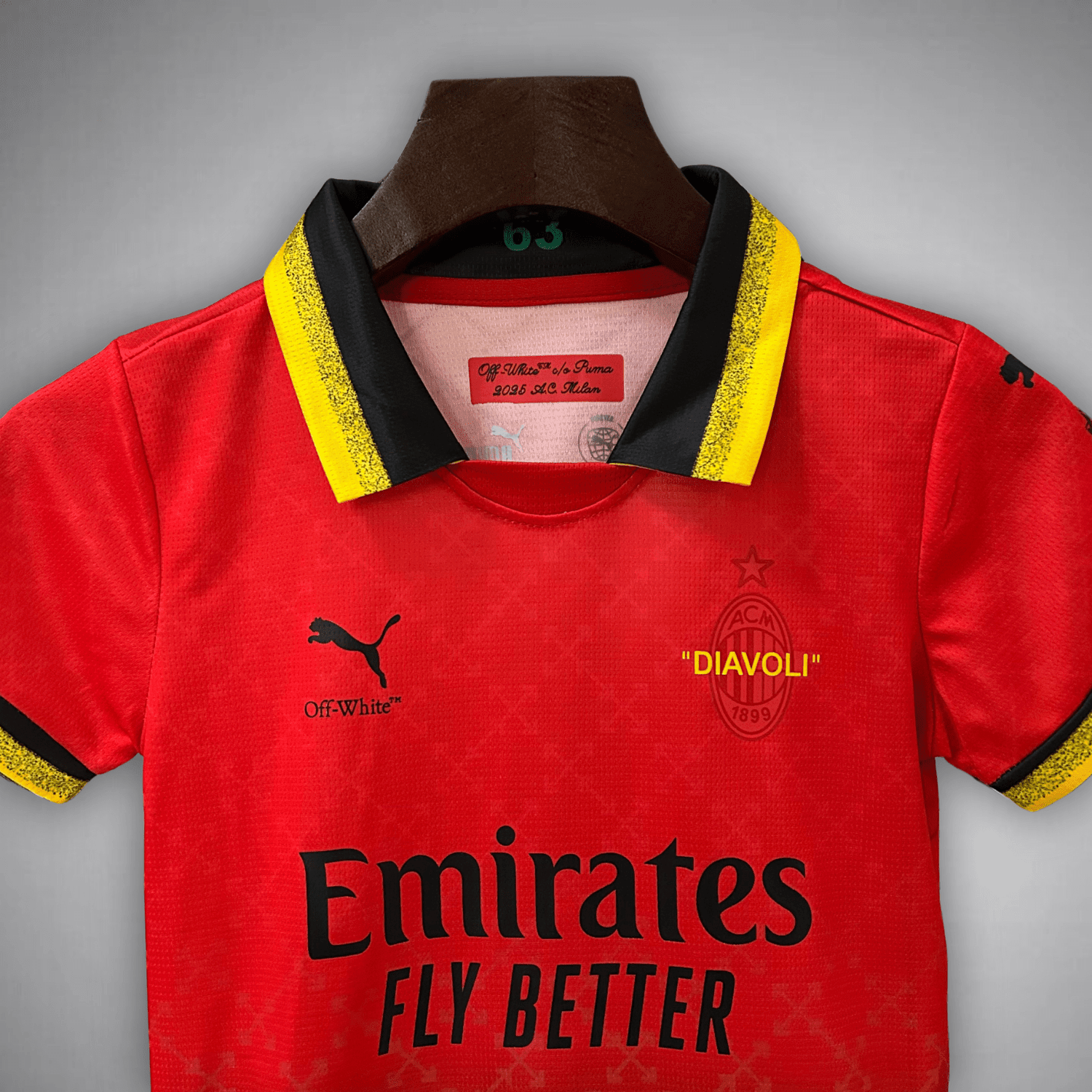 AC Milan x Off - White Premium Kids Size Kit from FootballPrestige.com - Premium Football Kits