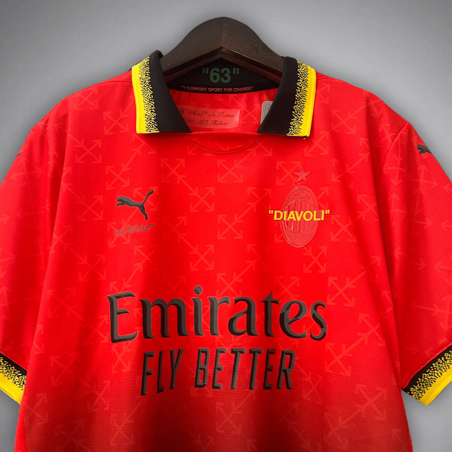 AC Milan x Off - White Premium Kit from FootballPrestige.com - Premium Football Kits