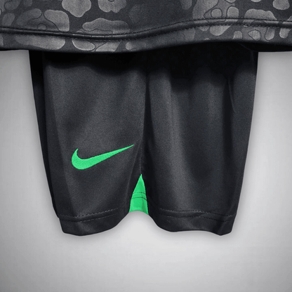Brazil "Black Leopard" Premium Kids Size Kit from FootballPrestige.com - Premium Football Kits