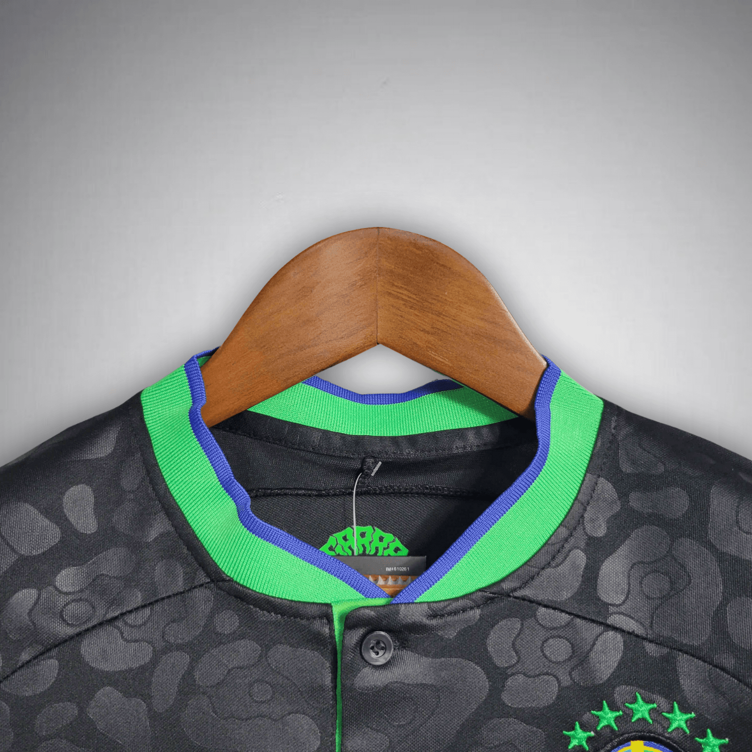 Brazil "Black Leopard" Premium Kids Size Kit from FootballPrestige.com - Premium Football Kits