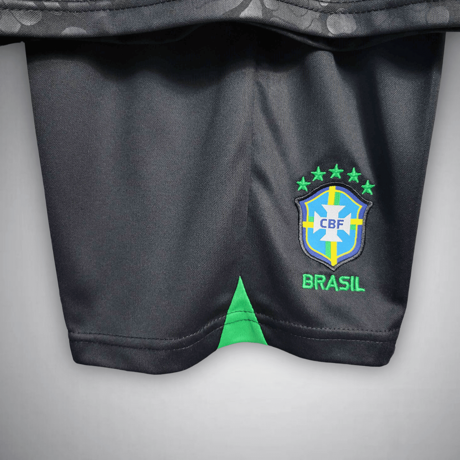 Brazil "Black Leopard" Premium Kids Size Kit from FootballPrestige.com - Premium Football Kits