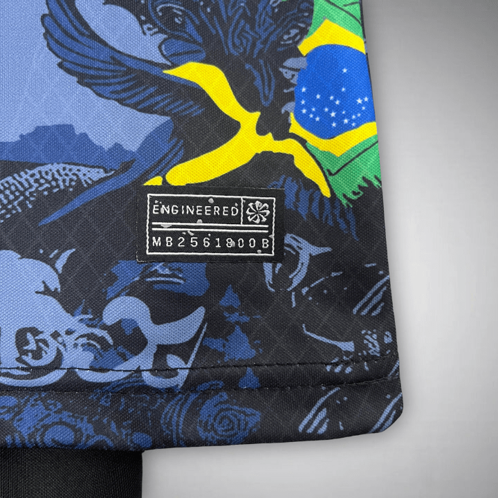 Brazil "Jesus" Premium Blue Kids Size Kit from FootballPrestige.com - Premium Football Kits