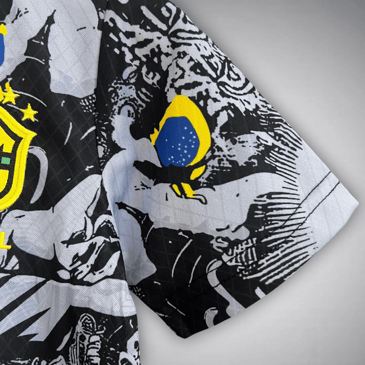Brazil "Jesus" Premium Kids Size Kit from FootballPrestige.com - Premium Football Kits