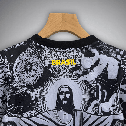 Brazil "Jesus" Premium Kids Size Kit from FootballPrestige.com - Premium Football Kits