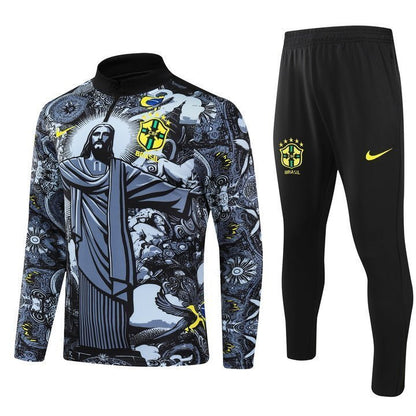 Brazil "Jesus" Premium Tracksuit from FootballPrestige.com - Premium Football Kits