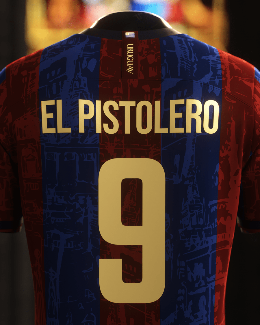 FC Barcelona "El Pistolero" Premium Kit from FootballPrestige.com - Premium Football Kits