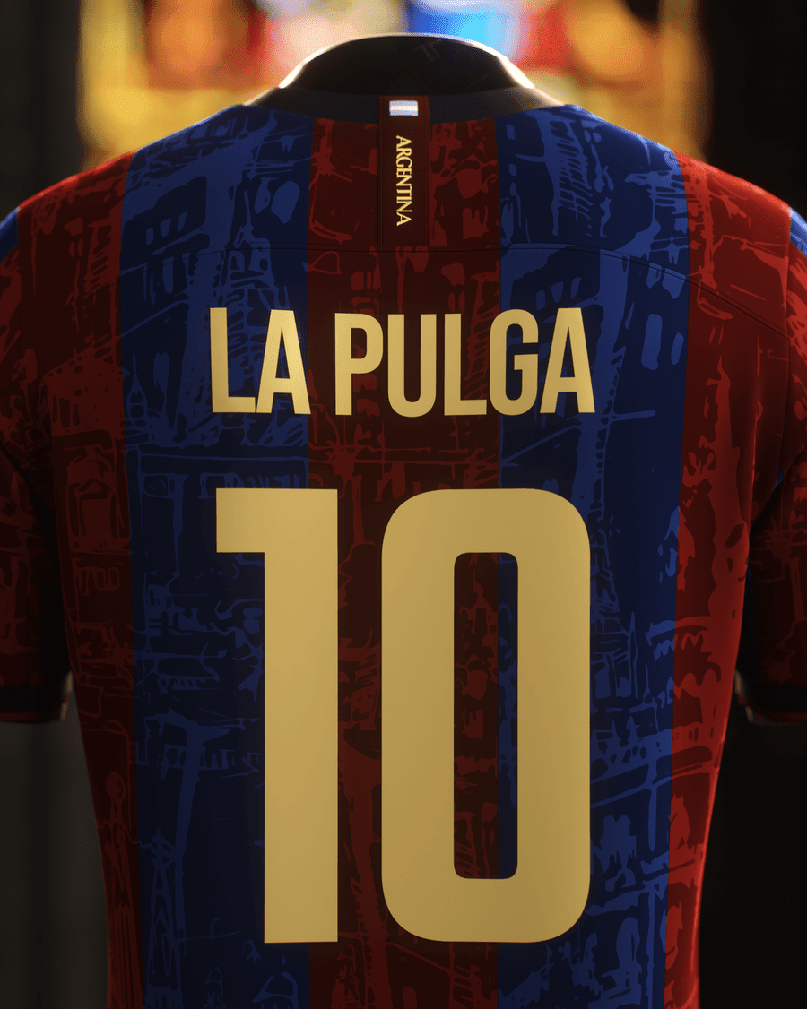 FC Barcelona "La Pulga" Premium Kit from FootballPrestige.com - Premium Football Kits