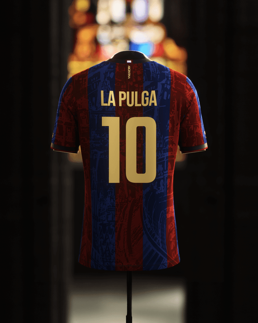FC Barcelona "La Pulga" Premium Kit from FootballPrestige.com - Premium Football Kits