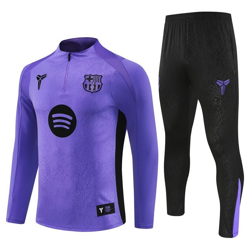 FC Barcelona x Mamba Premium Kids Size Tracksuit from FootballPrestige.com - Premium Football Kits