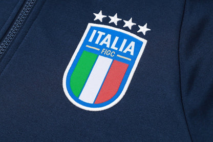 Italy Turquoise and Dark Blue Premium Tracksuit from FootballPrestige.com - Premium Football Kits